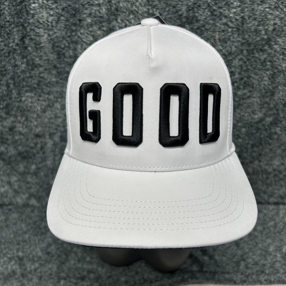 Good Good Golf Mens Adjustable Snapback White Team Good Varsity Trucker Hat